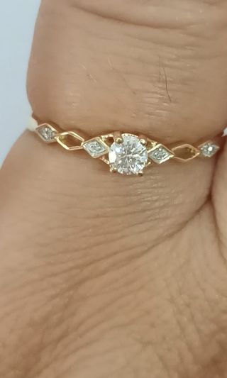 Anillo Diamantes y Oro 