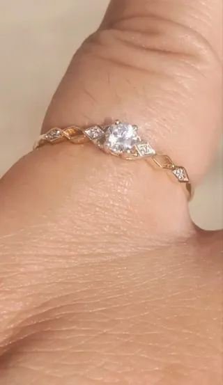 Anillo Diamantes y Oro 