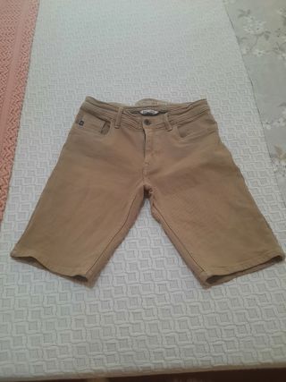 Shorts vaqueros beige