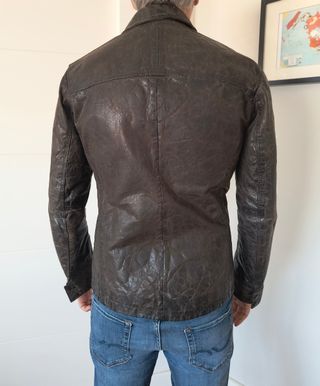 Chaqueta cuero marrón All Saints M