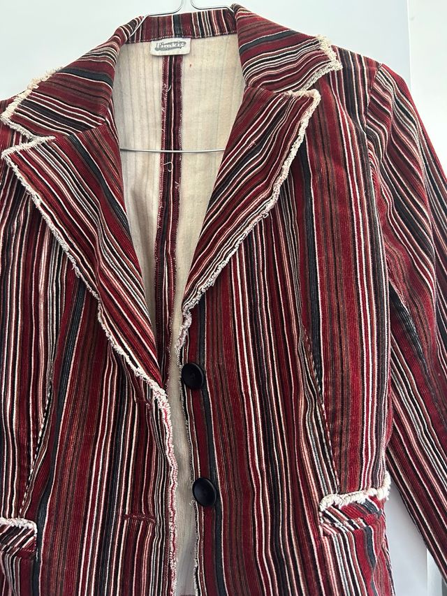 Americana pana vintage rayas rojas