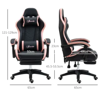 Sedia da Gaming ad Altezza Regolabile con Poggiate