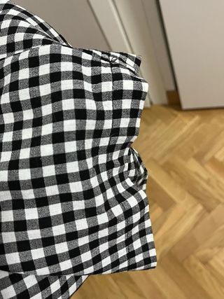 Pantalones vichy blanco-negro