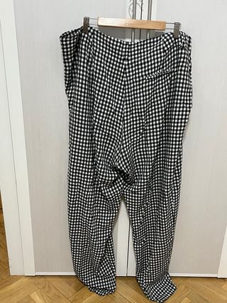 Pantalones vichy blanco-negro