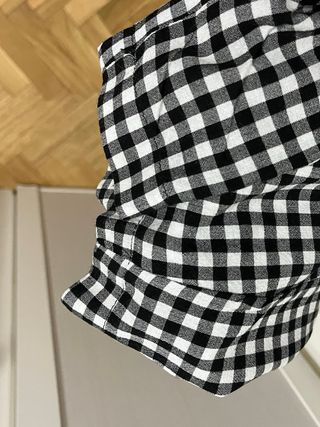 Pantalones vichy blanco-negro