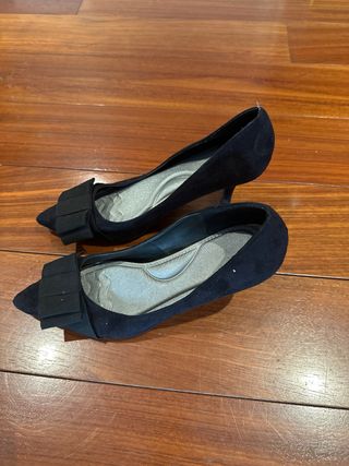 Tacones negros mujer - tacón bajo