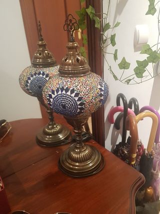 1 Lámparas Mosaico Boho
Y 2 más pequeñas de mesill