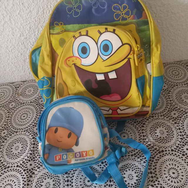Mochila Bob Esponja y Pocoyó