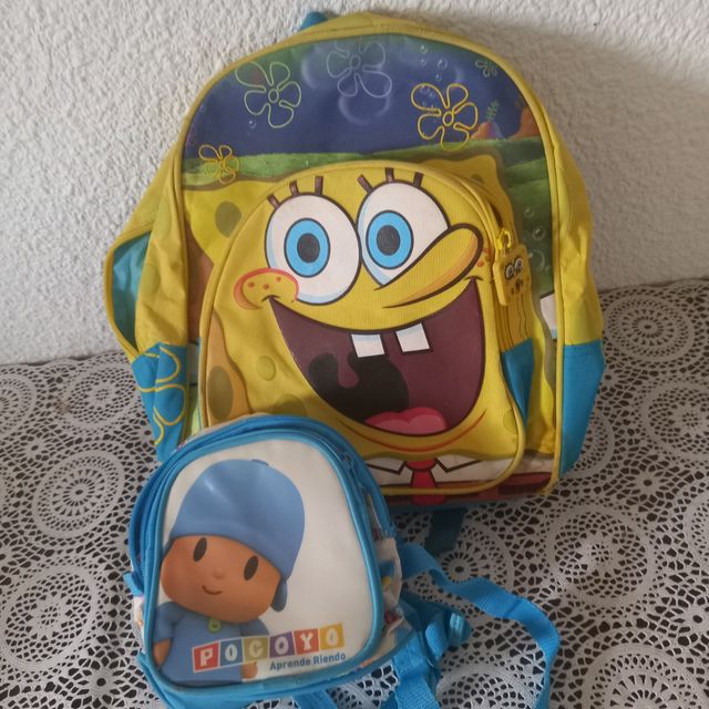 Mochila Bob Esponja y Pocoyó