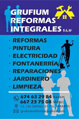 Servicios reformas integrales. 
