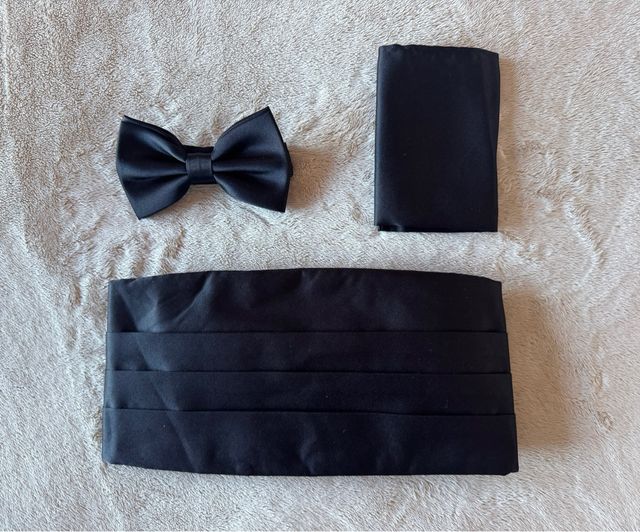 Set Smoking Nero: Papillon, Fascia & Pochette