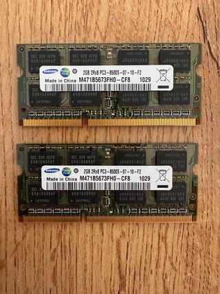 RAM Samsung 2x2GB DDR3 1066Mhz 204pin SO-DIMM CL7