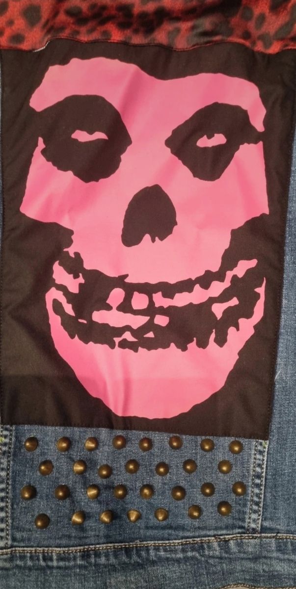 Chaleco Misfits red leoapard punk rock L