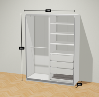 Armario PAX Ikea blanco - 2 puertas