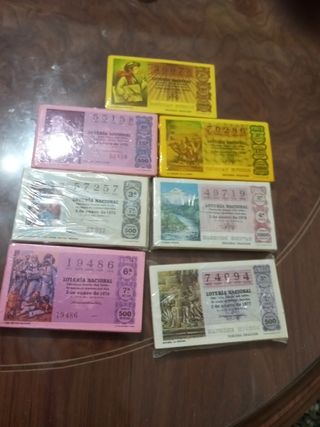 Lotería Nacional Antigua años complet.