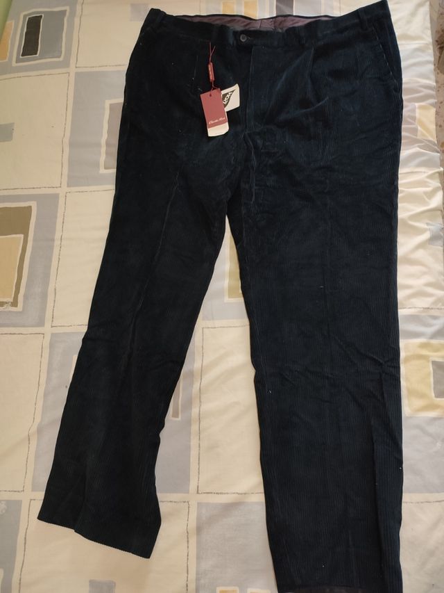 Pantalón pana negro Emidio Tucci