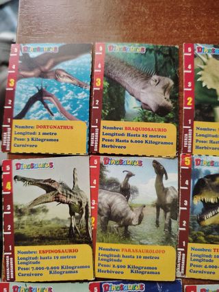 18 Cromos Dinosaurios - Galletas
