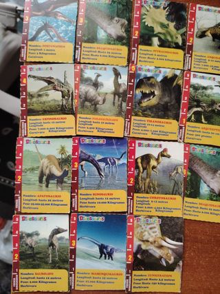 18 Cromos Dinosaurios - Galletas