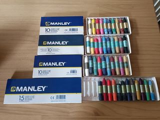 42 Lápices Cera Manley - Colores Varios