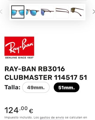 Ray-Ban: Gafas sol azules