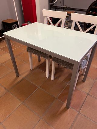 Mesa cristal & hierro