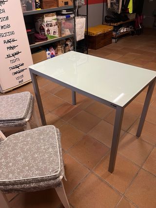 Mesa cristal & hierro