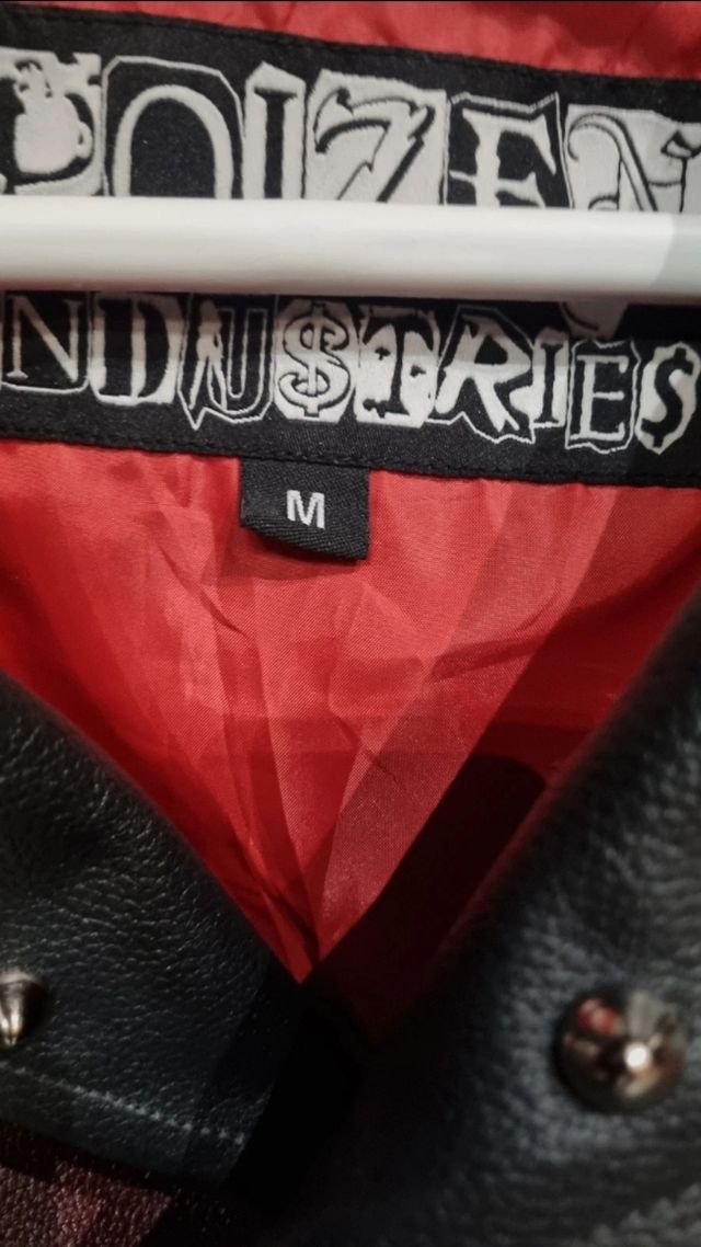 Chaqueta cuero Poizen Industrie roja