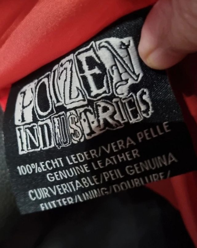 Chaqueta cuero Poizen Industrie roja