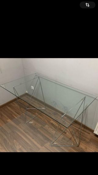 Mesa cristal “ sin Caballetes”