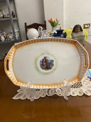 Bandeja porcelana antigua