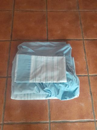 Juego sábanas azul bebé