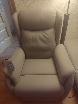 Sillón relax eléctrico beige