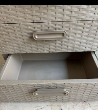 Cajonera mimbre 3 cajones beige