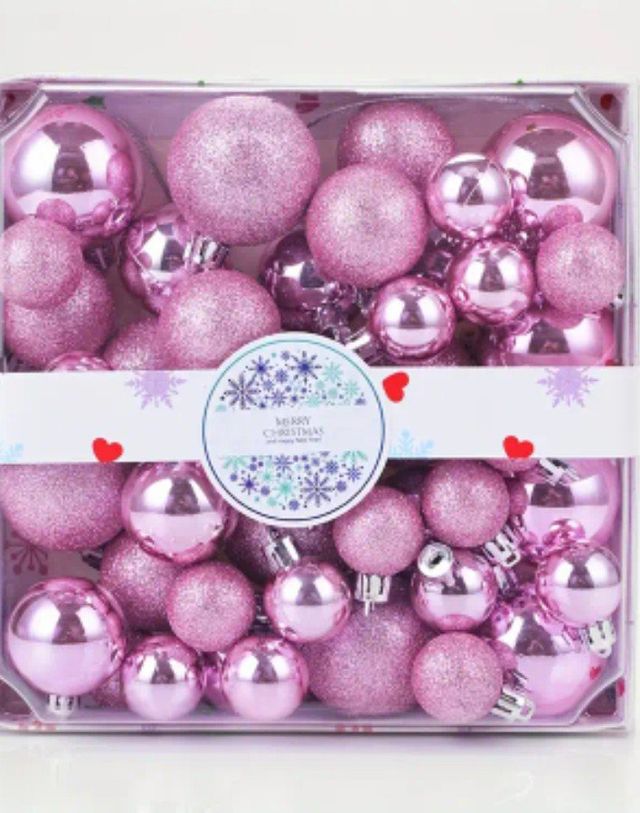 30 Bolas Navidad Rosa