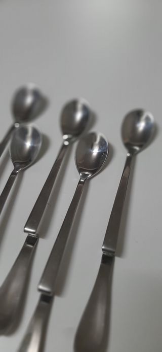 6 Cucchiaini Dessert Argento