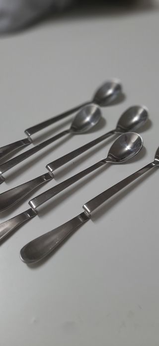 6 Cucchiaini Dessert Argento