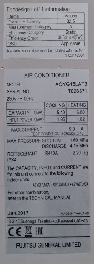 Compresor Fujitsu DA150A1F-20NA