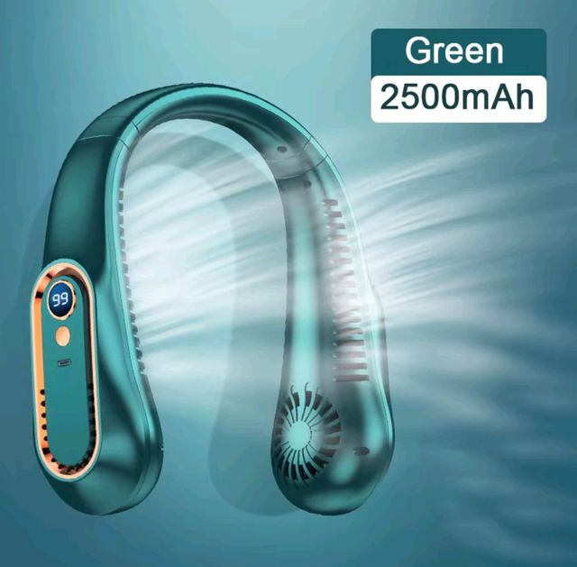 Nuova ventola da collo bianca Ventola da collo 2500mAh