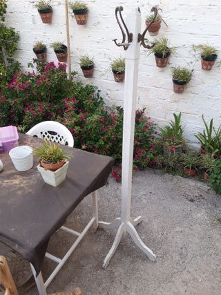 Perchero vintage blanco - Madera
