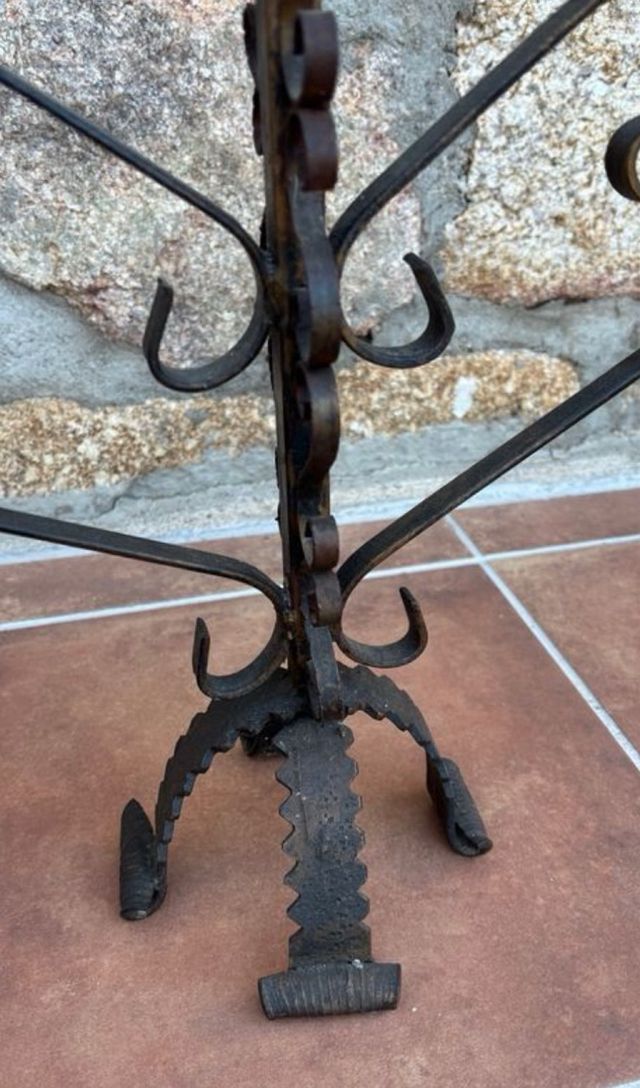 Candelabro forja 6 brazos