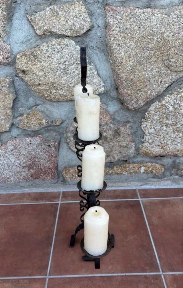 Candelabro forja 6 brazos