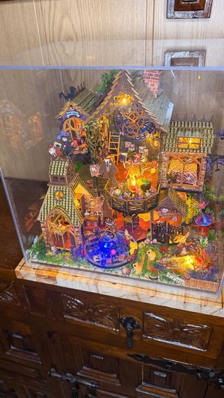 Casa muñecas luces LED y música - miniatura