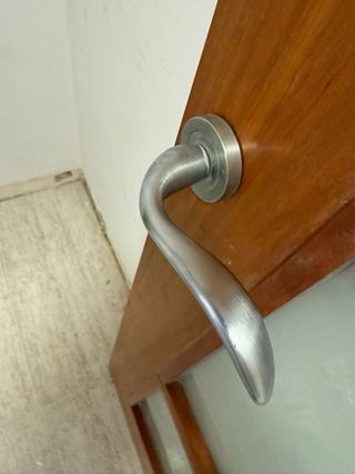 Puerta interior maciza cristal