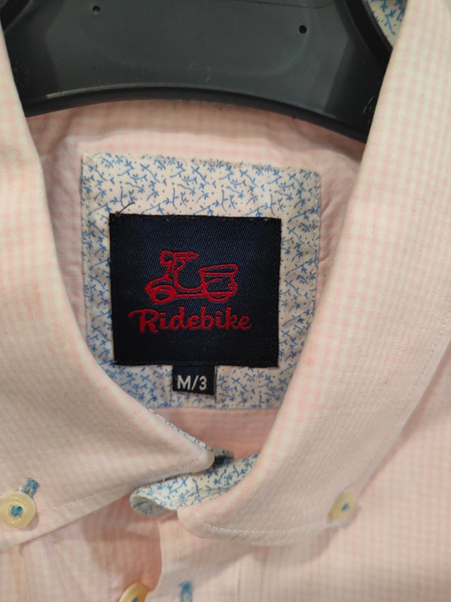 Camisa hombre Ridebike rosa talla M