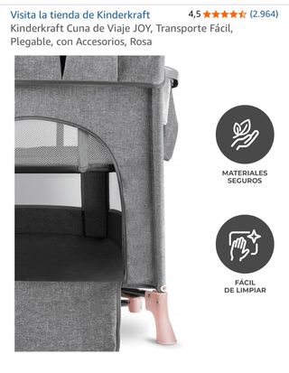 Cuna viaje Kinderkraft JOY Rosa