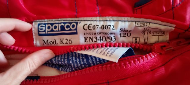 Mono Sparco K26 niño talla 120