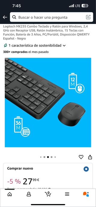 Logitech MK235 Teclado y Ratón