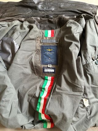 Giubbotto pelle Frecce Tricolori marrone