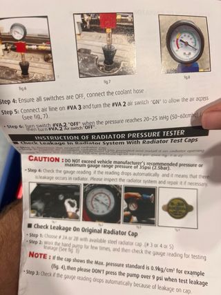 Teste de Pressão Radiador - 28 peças