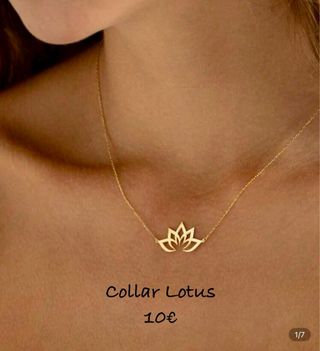 Collar Loto Dorado Minimalista